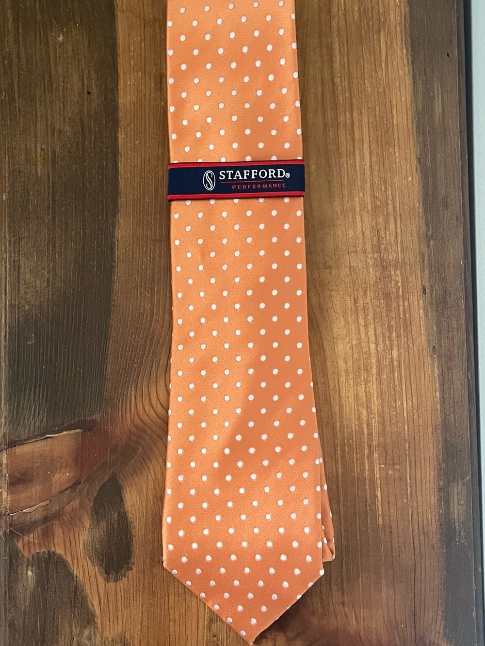 Stafford Orange Polka Dot Tie - Men's Accessory